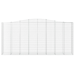 Kosze gabionowe, 5 szt, 400x50x180/200 cm, galwanizowane żelazo