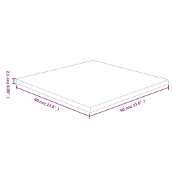 Kwadratowy blat do stolika, jasnobrązowy, 60x60x2,5 cm, dębowy
