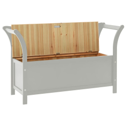Ławka, szara, 107x45x75,5 cm, lite drewno jodłowe