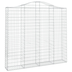 Kosze gabionowe, 8 szt, 200x30x180/200 cm, galwanizowane żelazo