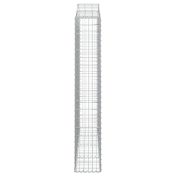 Kosze gabionowe, 8 szt, 200x30x180/200 cm, galwanizowane żelazo