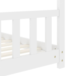 Rama łóżka dziecięcego, biała, lite drewno sosnowe, 80 x 160 cm