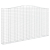 Kosze gabionowe, 4 szt, 400x30x220/240 cm, galwanizowane żelazo