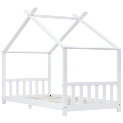 Rama łóżka dziecięcego, biała, lite drewno sosnowe, 90 x 200 cm
