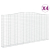 Kosze gabionowe, 4 szt, 400x30x200/220 cm, galwanizowane żelazo