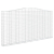Kosze gabionowe, 4 szt, 400x30x200/220 cm, galwanizowane żelazo