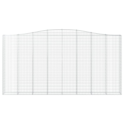 Kosze gabionowe, 3 szt, 400x30x200/220, galwanizowane żelazo