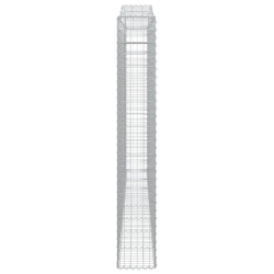 Kosze gabionowe, 3 szt, 400x30x200/220, galwanizowane żelazo