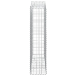 Kosze gabionowe, 7 szt, 200x50x200/220 cm, galwanizowane żelazo
