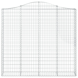 Kosze gabionowe, 10 szt, 200x30x180/200cm, galwanizowane żelazo