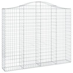 Kosze gabionowe, 13 szt, 200x30x160/180cm, galwanizowane żelazo