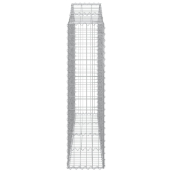 Kosze gabionowe, 15 szt, 200x30x120/140cm, galwanizowane żelazo