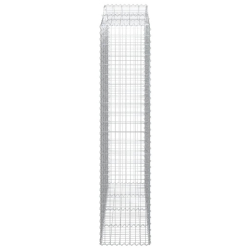 Kosze gabionowe, 5 szt, 200x50x220/240 cm, galwanizowane żelazo