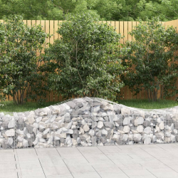 Kosze gabionowe, 20 szt, 200x50x40/60 cm, galwanizowane żelazo