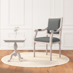 Fotel, ciemnoszary, 54x59x99 cm, tapicerowany tkaniną