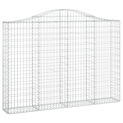 Kosze gabionowe, 11 szt, 200x30x140/160cm, galwanizowane żelazo