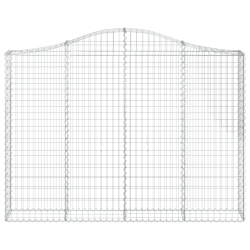 Kosze gabionowe, 12 szt, 200x30x140/160cm, galwanizowane żelazo