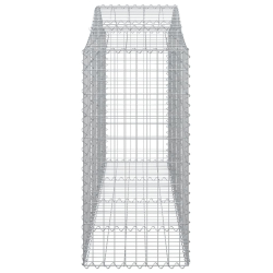 Kosze gabionowe, 7 szt, 200x50x120/140 cm, galwanizowane żelazo