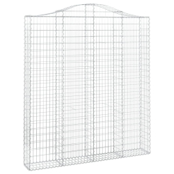 Kosze gabionowe, 3 szt, 200x30x220/240 cm, galwanizowane żelazo