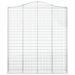 Kosze gabionowe, 3 szt, 200x30x220/240 cm, galwanizowane żelazo