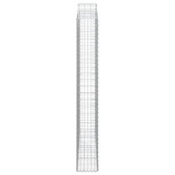 Kosze gabionowe, 3 szt, 200x30x220/240 cm, galwanizowane żelazo