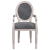 Krzesło stołowe, ciemnoszare, 54x56x96,5 cm, obite aksamitem