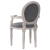 Krzesło stołowe, ciemnoszare, 54x56x96,5 cm, obite aksamitem