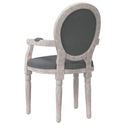 Krzesło stołowe, ciemnoszare, 54x56x96,5 cm, obite tkaniną