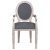 Krzesło stołowe, ciemnoszare, 54x56x96,5 cm, obite tkaniną