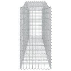 Kosze gabionowe, 10 szt, 400x50x100/120cm, galwanizowane żelazo
