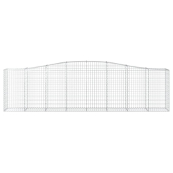 Kosze gabionowe, 4 szt, 400x50x100/120 cm, galwanizowane żelazo