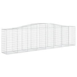 Kosze gabionowe, 3 szt, 400x50x100/120 cm, galwanizowane żelazo
