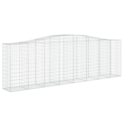 Kosze gabionowe, 25 szt, 400x50x120/140cm, galwanizowane żelazo