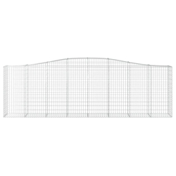 Kosze gabionowe, 25 szt, 400x50x120/140cm, galwanizowane żelazo