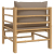 Sofa ogrodowa z poduszkami w kolorze taupe, bambusowa