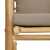 Sofa ogrodowa z poduszkami w kolorze taupe, bambusowa
