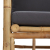 Sofa ogrodowa z ciemnoszarymi poduszkami, bambusowa