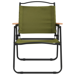 Krzesła turystyczne, 2 szt., zielone, 54x55x78cm tkanina Oxford