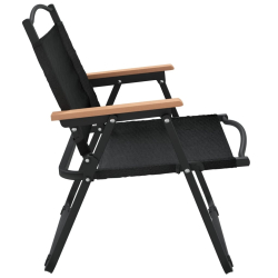 Krzesła turystyczne, 2 szt., czarne, 54x43x59cm, tkanina Oxford