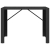 Stolik barowy ze szklanym blatem, czarny, 145x80x110 cm