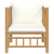 Sofa ogrodowa, kremowe poduszki, bambus