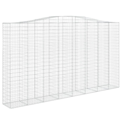 Kosze gabionowe, 2 szt, 400x50x220/240 cm, galwanizowane żelazo