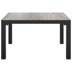 Ogrodowy stolik kawowy, szary, 55x55x31 cm, DPC i stal