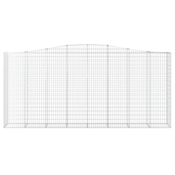 Kosze gabionowe, 7 szt, 400x50x180/200 cm, galwanizowane żelazo