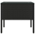 Stolik boczny, czarny, 53x37x48 cm, rattan PE i szkło hartowane