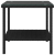 Stolik boczny, czarny, 45x45x45 cm, rattan PE i szkło hartowane
