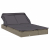 Leżaki ze składanym dachem, 2 szt., szare, 213x118x97 cm