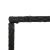 Stolik barowy ze szklanym blatem, czarny, 110x70x110 cm