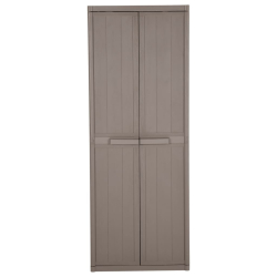 Szafka ogrodowa, brązowa 65x45x172 cm, PP stylizowane na drewno