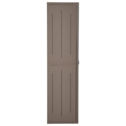 Szafka ogrodowa, brązowa 65x45x172 cm, PP stylizowane na drewno